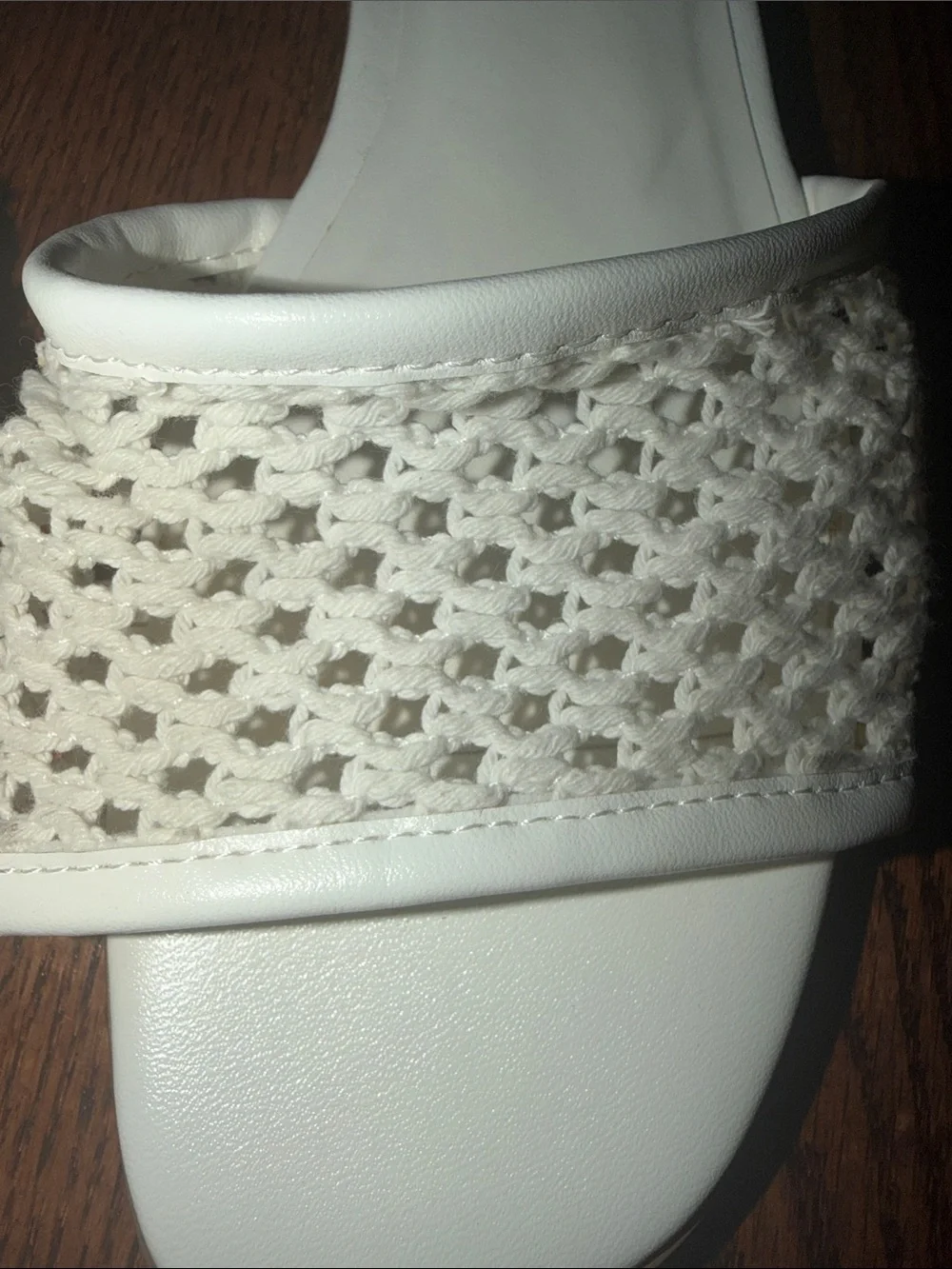 Nine West White Crotchet Sandals